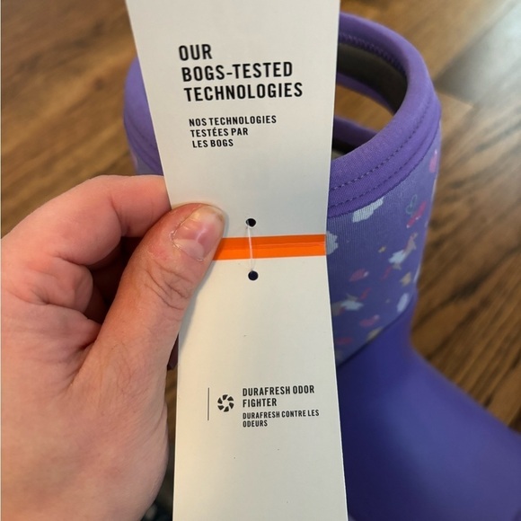 NEW Bogs | Kids Grasp Pegasus Purple Boots -22’F Waterproof Sz 6 Youth - Picture 7 of 8